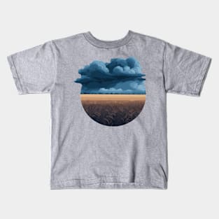 Storm Clouds over Fields Kids T-Shirt